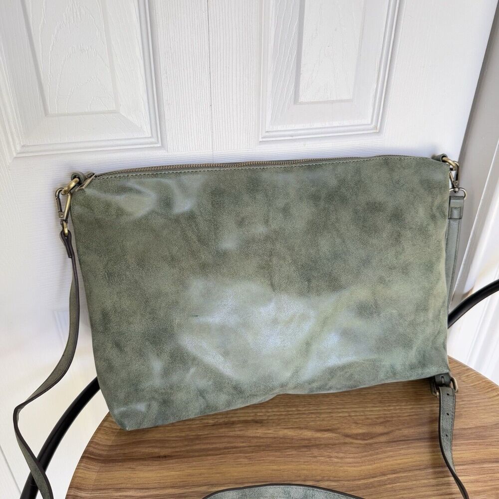 Joy Susan Synthetic Leather Green Shoulder Bag - Picture 7 of 16